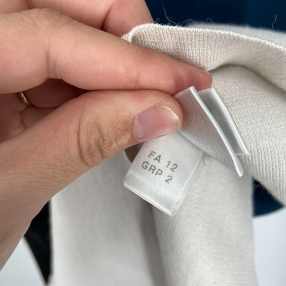 St. John Blue Ivory Colorblock Long Sleeve Dress - Picture 5 of 6